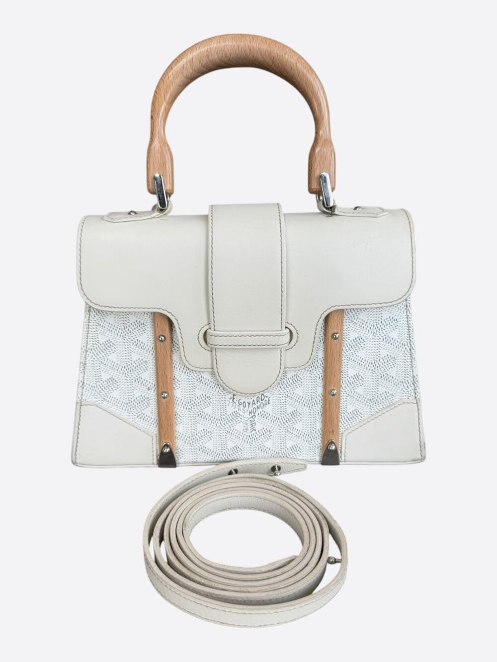 Goyard White Mini Structure Saigon